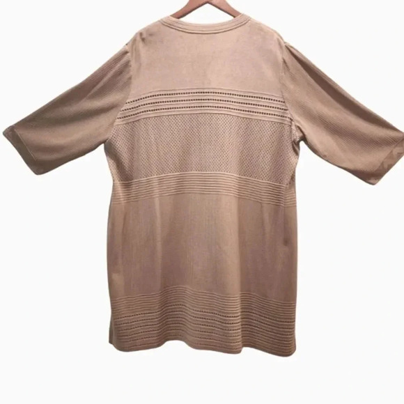 New $498 Misook Heritage Fit Sand Brown Loose Knit Cardigan Sweater Size 2X - Picture 3 of 13